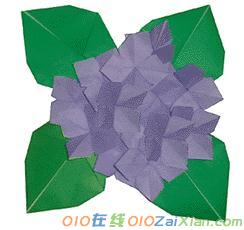 绣球花的折纸教程