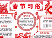 春節習俗手抄報