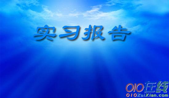 实习内容及自我鉴定报告范文