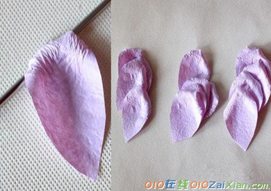 皱纹纸做玫瑰花方法图解