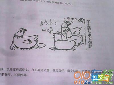 下蛋与不下蛋的漫画作文