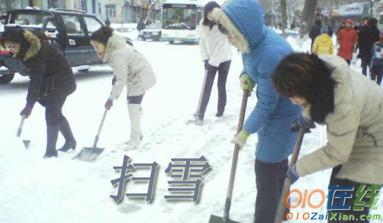 春节扫雪作文