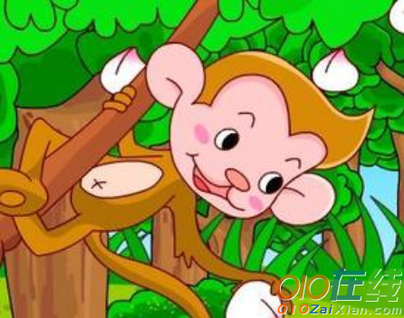 小猴子摘桃子的童话故事