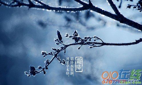 2016霜降节气祝福语