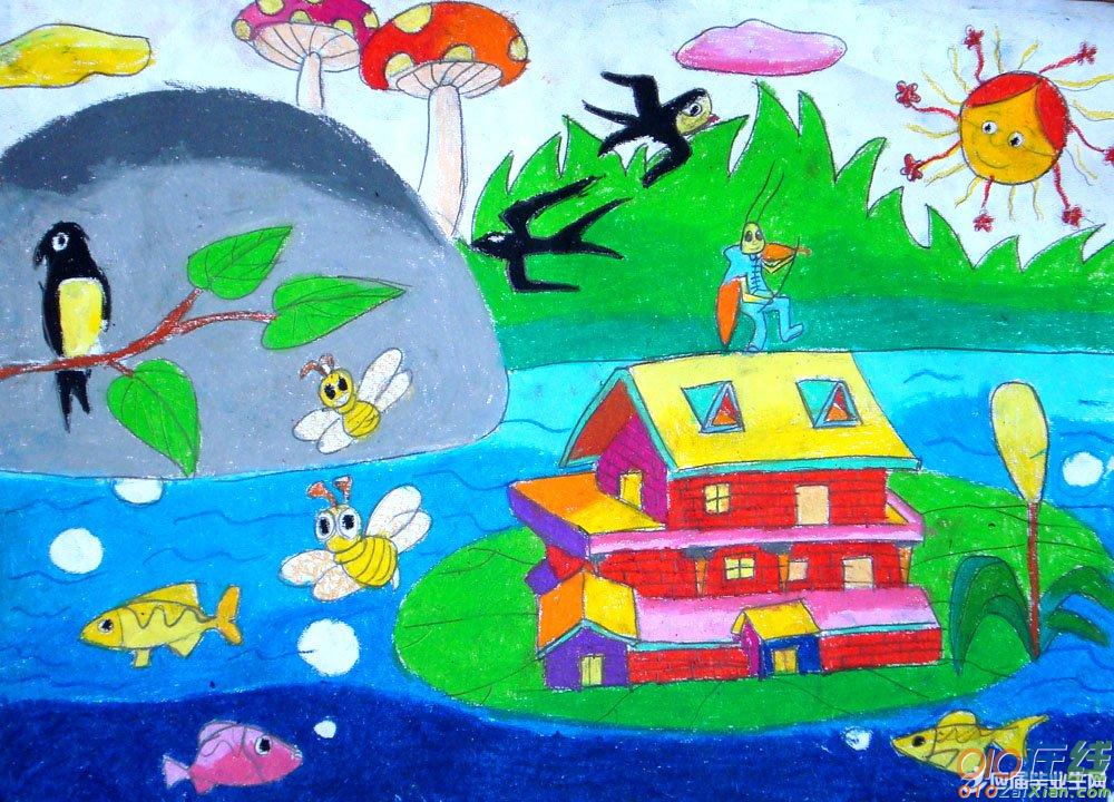儿童描写春天的画画