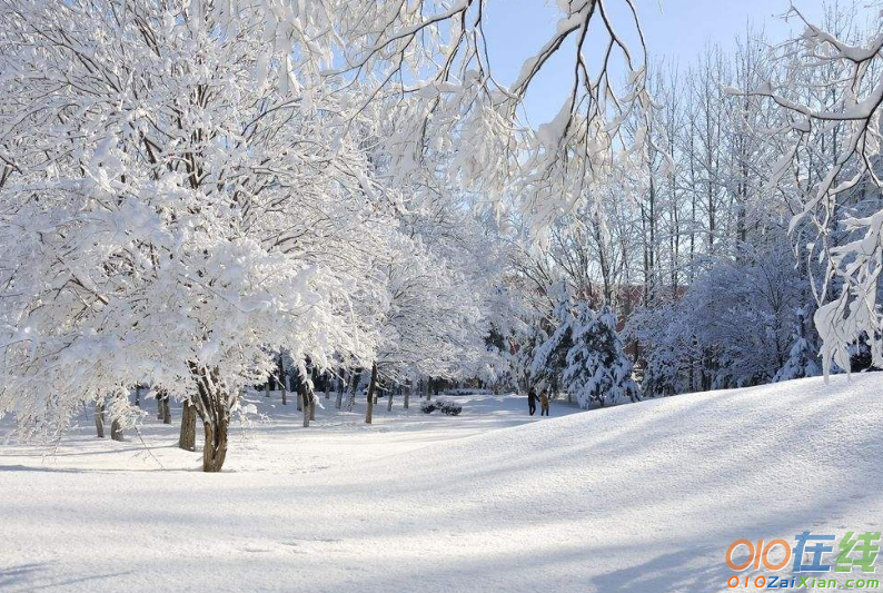 描写冰天雪地的段落