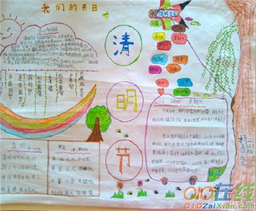 清明节六年级的手抄报版面设计图