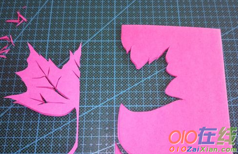 剪纸枫叶图案步骤