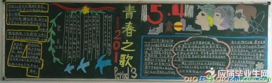 54青年节的黑板报模板