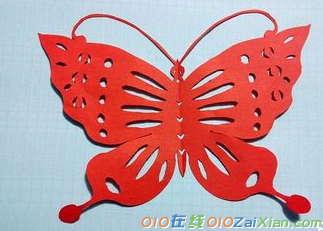 蝴蝶剪纸画法图片