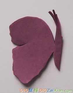 紫色蝴蝶的剪纸教程