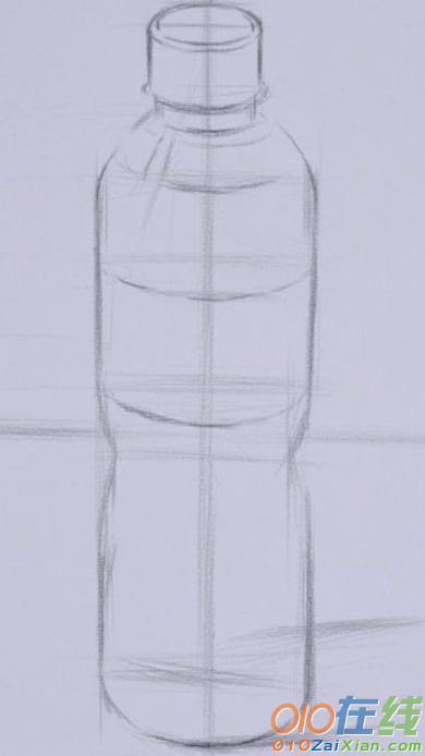 素描瓶子的画法步骤图