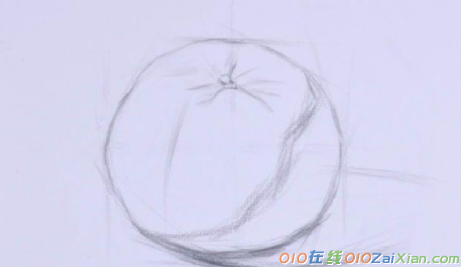 桔子的画法素描步骤图