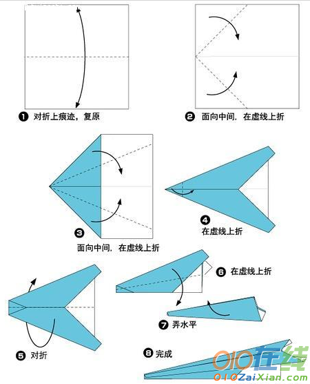 怎样折纸飞机图解