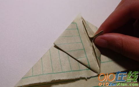 燕纸飞机折法图解