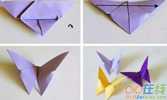 纸蝴蝶的折法图解