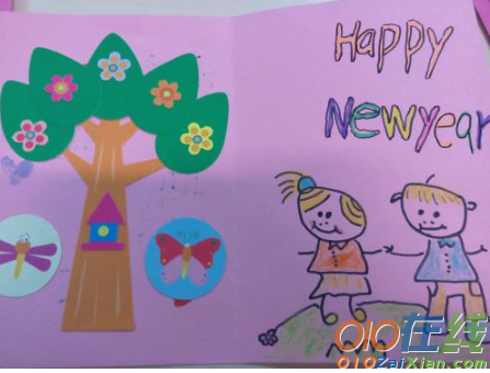 儿童自制新年贺卡图片