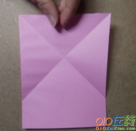 长方形折纸心形步骤图