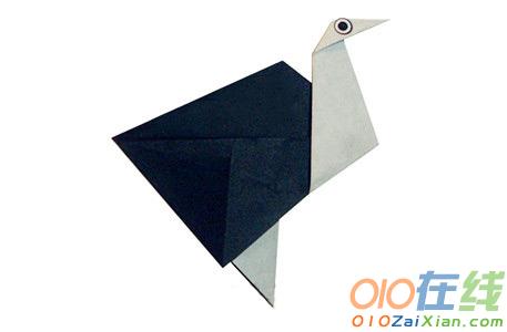 鸵鸟的折纸步骤图解