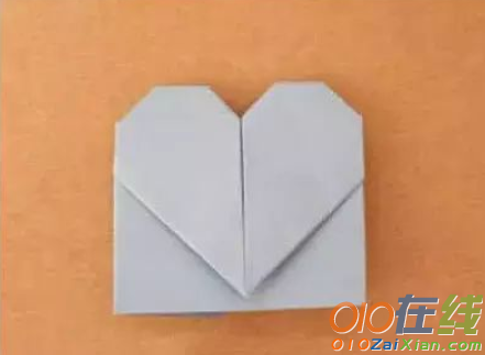 手工折纸心形书签折法图解
