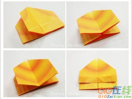 双层爱心折纸的折法图解教程