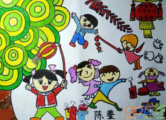 春节儿童画画图片