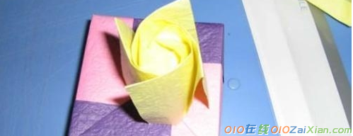纸玫瑰的折法图解