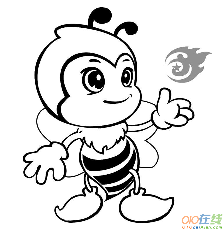 蜜蜂图片卡通简笔画