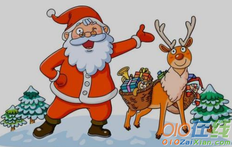 圣诞老人麋鹿卡通图片