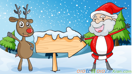 圣诞老人麋鹿卡通图片