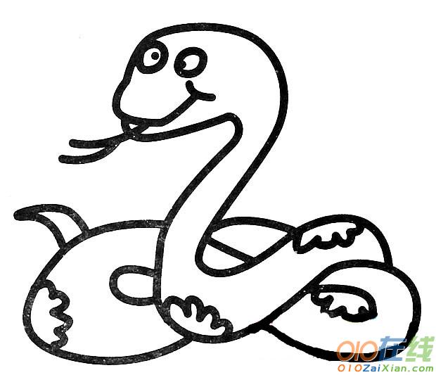 蛇的卡通简笔图片
