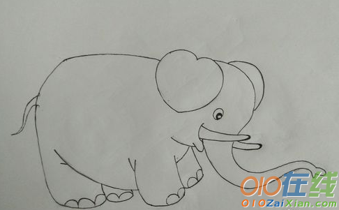 大象的简笔画图片步骤