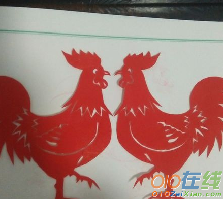 公鸡剪纸画法