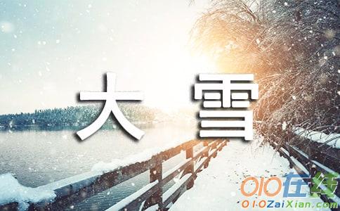 大雪节气的诗