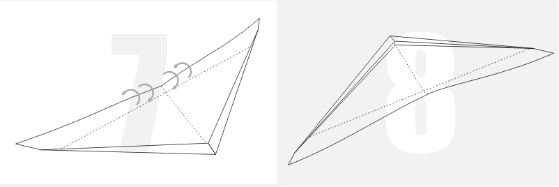 冲浪纸飞机的折法图解「详细」