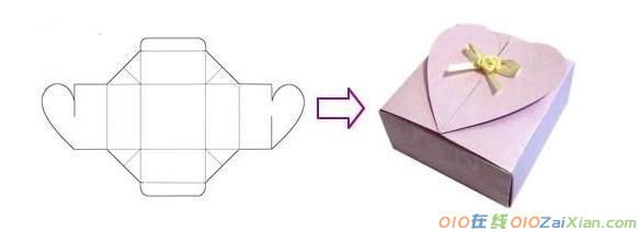 超简单爱心盒子盒盖折法图解