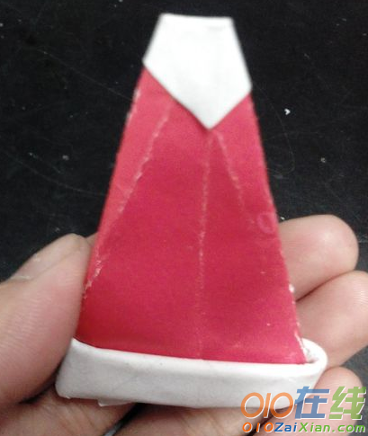 圣诞帽折纸的做法