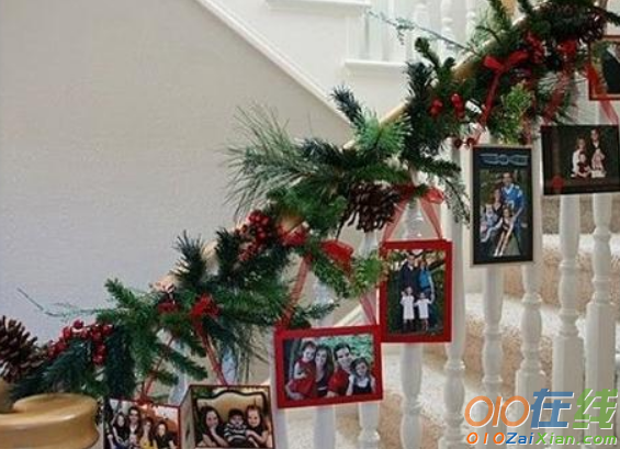 圣诞节楼梯装饰图片