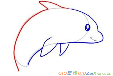 小海豚卡通图片简笔画的画法