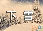 描寫下雪的情景的詞語