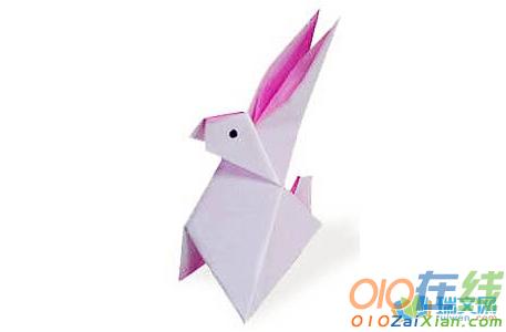 立体兔子的折纸图解