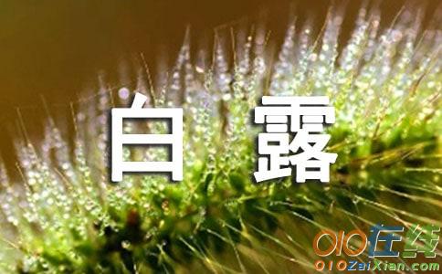 介绍白露节气的八大习俗