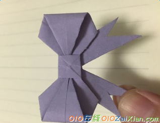 蝴蝶结的折纸过程图解