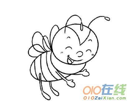 蜜蜂卡通简笔画图片