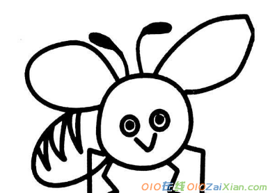 蜜蜂卡通简笔画图片