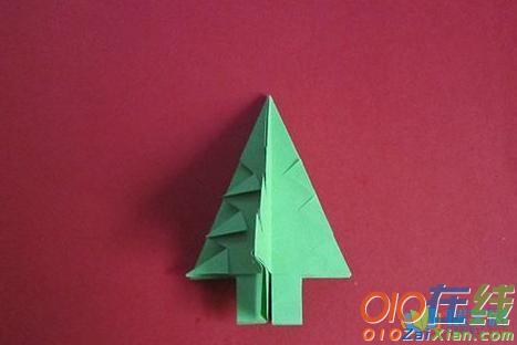 立体圣诞树的折纸图解
