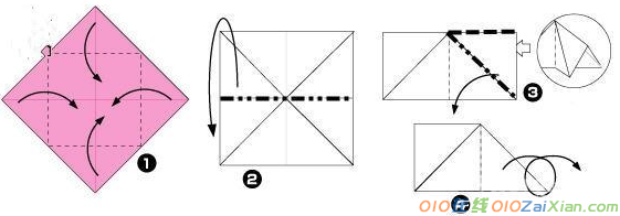 心形千纸鹤的折法