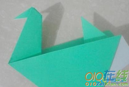 简易水鸟折纸的图解