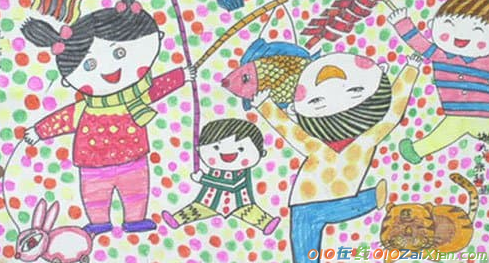 幼儿春节手绘图片