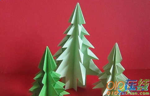 儿童手工折纸圣诞树